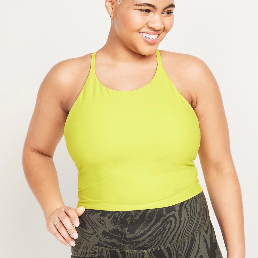 Women’s Neon Lime Powersoft Longline Sports Bra